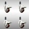 Service Caster 3 Inch 316SS Maroon Poly Swivel 1-1/4 Inch Expanding Stem Caster Set Lock Brake SCC-SS316TTLEX20S314-PPUB-MRN-114-4 - alternate 1
